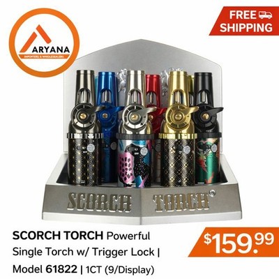 SCORCH TORCH Powerful Single Torch w/ Trigger Lock |1CT (9/Display)