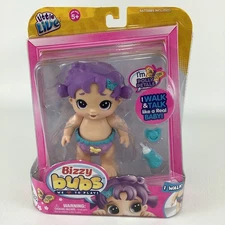 Little Live Bizzy Bubs Polly Petals Interactive Doll Talking Walking Baby Figure