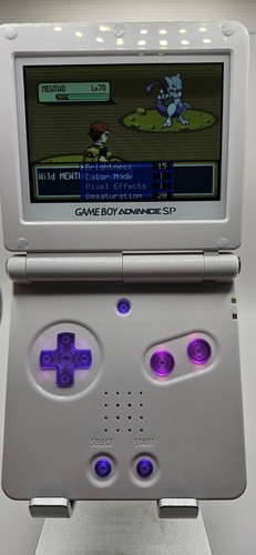 Nintendo Game Boy Advance GBA SP IPS V5 Screen, LED, USB-C Mod (Mew and ...