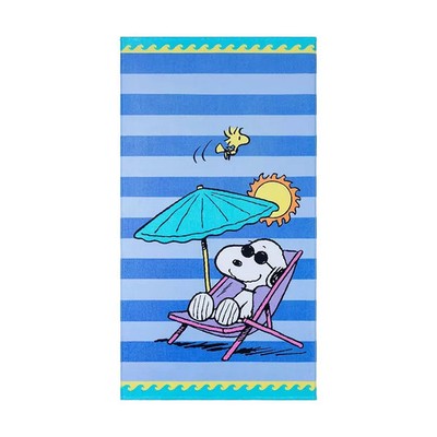 The Big One Peanuts Snoopy & Woodstock Lounging Beach Towel 34'' in x 64'' in