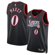 Tyrese #0 Maxey Swingman MEN Stitched Jersey Black