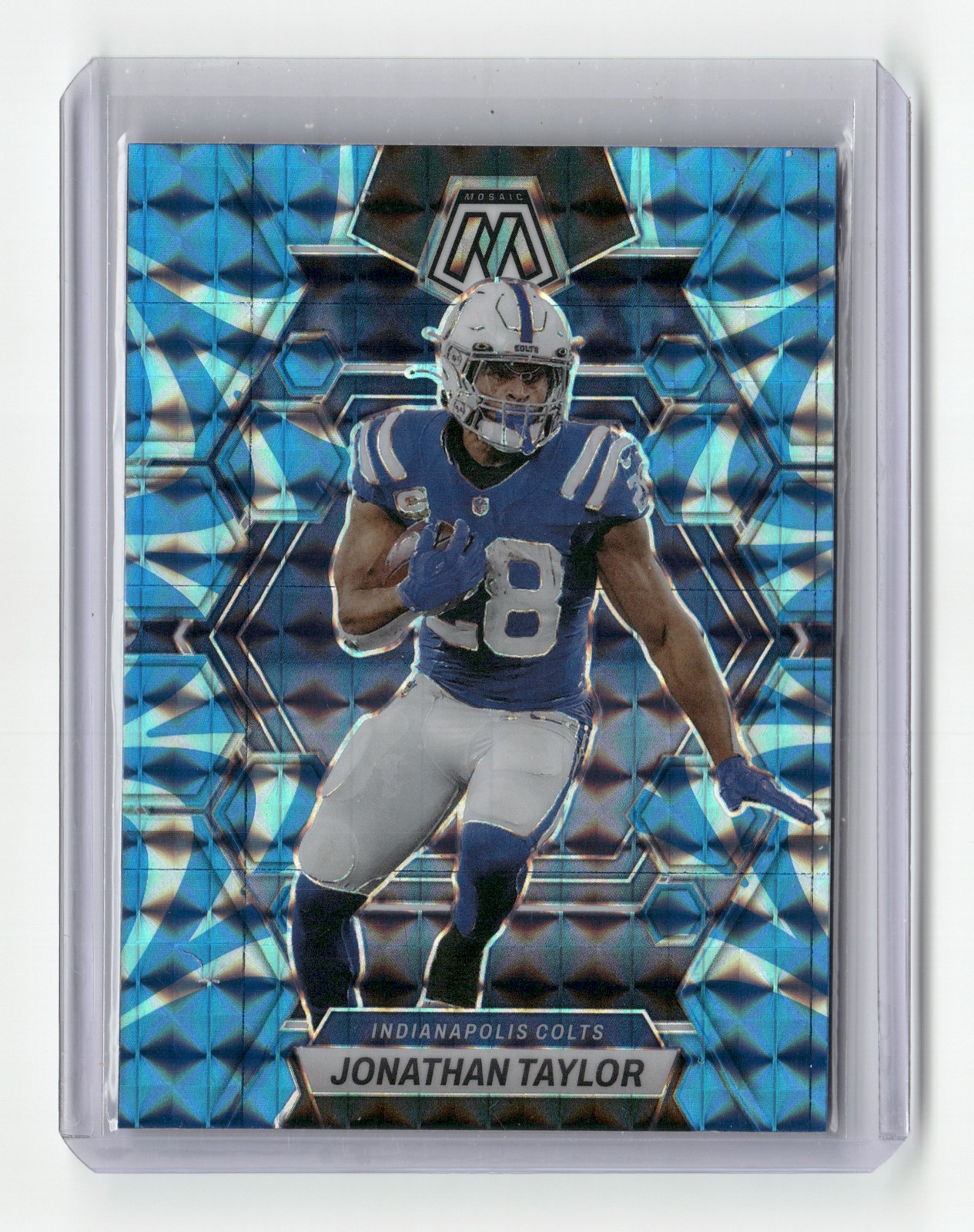 2023 Panini Mosaic Jonathan Taylor Reactive Blue Mosaic