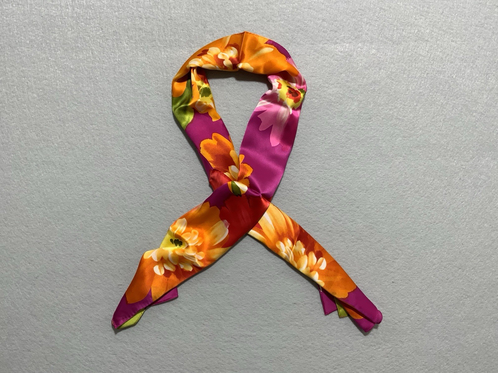 Echo Silk Chiffon Rectangle Scarf Multicolor Flor… - image 4