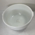 Glasbake Made for Sunbeam Vintage Milk White Glass Large Mixing Mixer Bowl 9"