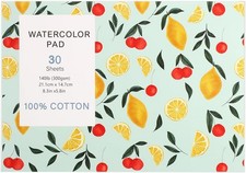 30 Sheets Watercolor Paper Pad, A5 8.3 x 5.8 Cold x 5.8" , white