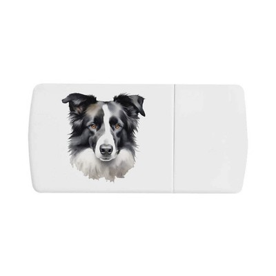 Pillendose ''Border Collie Portrait'' mit Tablettenteiler (PI00042558)