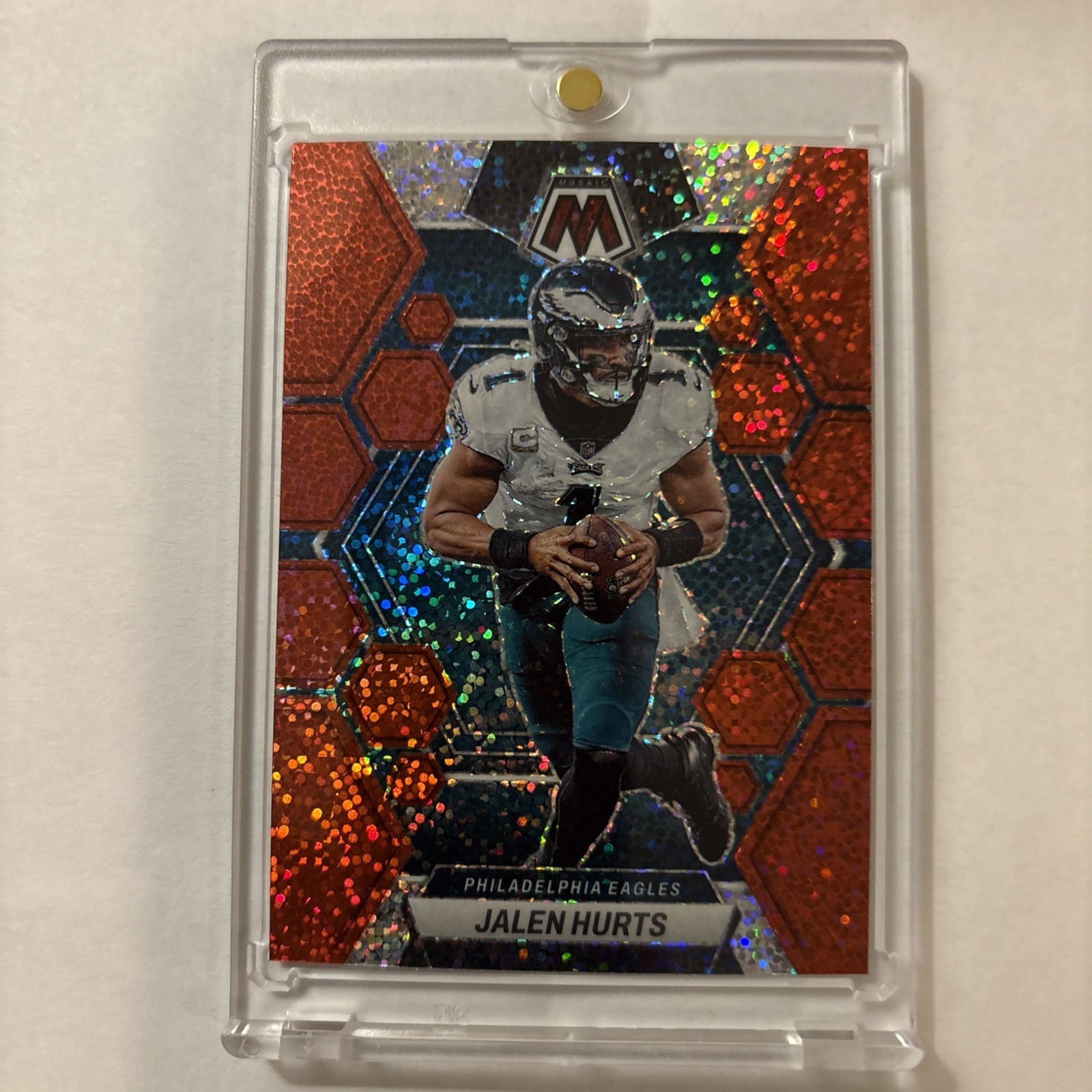 Jalen Hurts 2023 Panini Mosaic #192 RED SPARKLE Prizm SP - Eagles