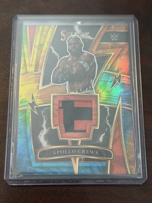 2022 Panini Select WWE Apollo Crews 8/25 Tie-Dye Prizm Worn Material Patch Relic