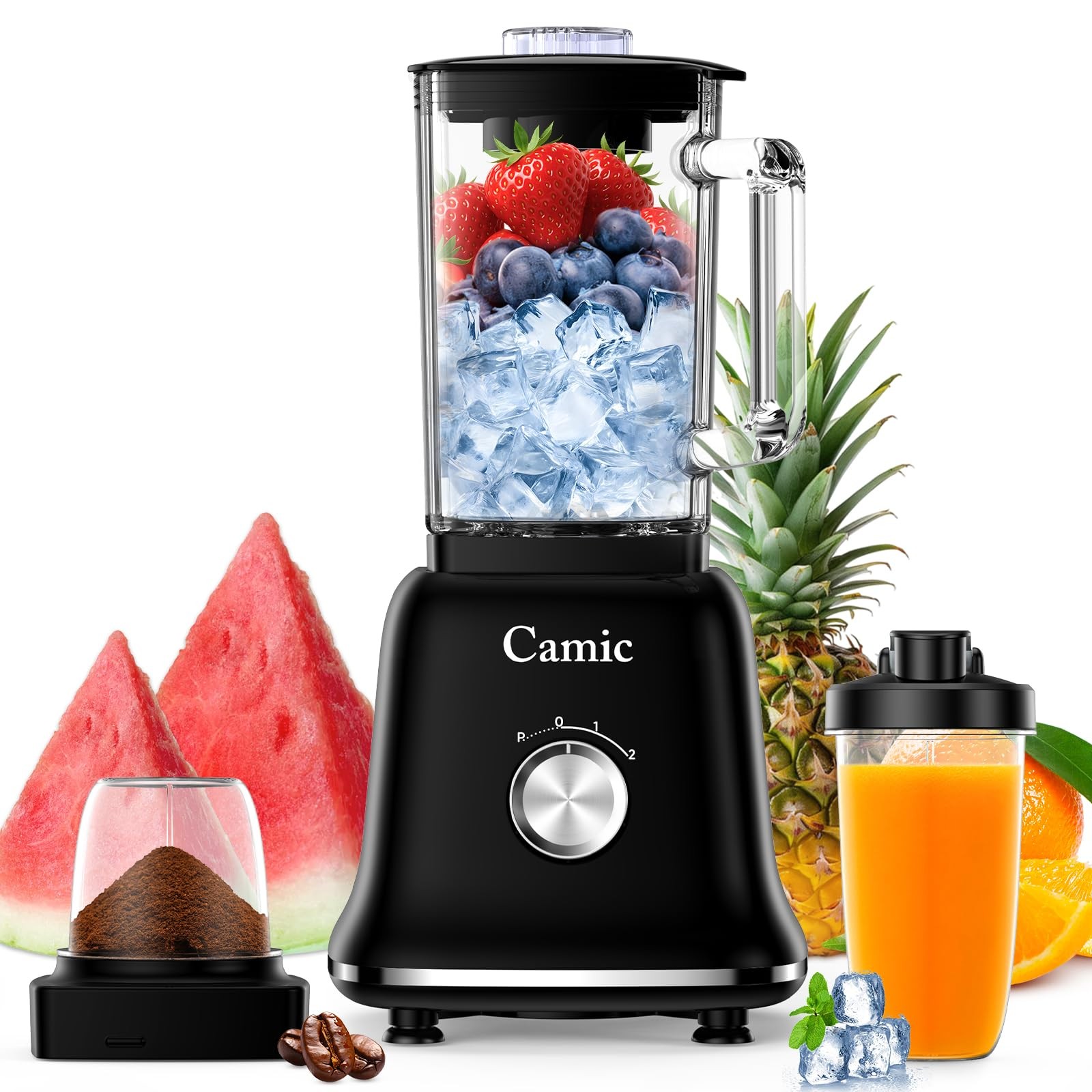 For Kitchen With 750w, 54oz. Countertop Blender Black