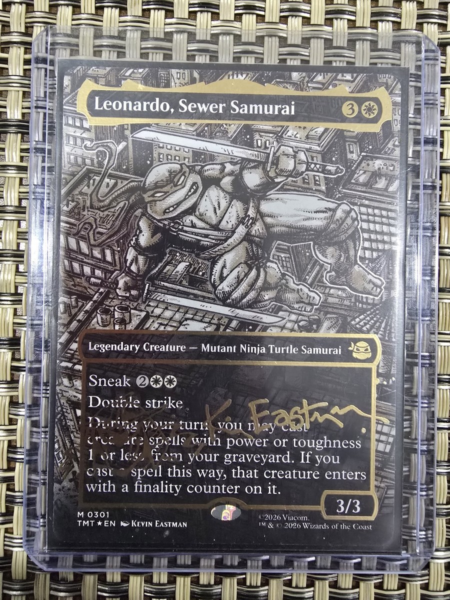 Leonardo, Sewer Samurai Borderless Gold-stamped Signature TMNT MTG