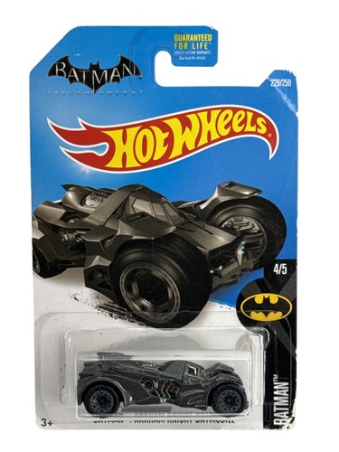 Hot Wheels Batman Arkham Knight Batmobile Gray 1:64 Diecast Red 2015