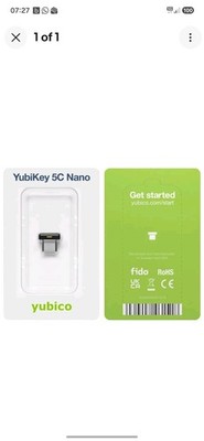 yubico YubiKey 5C Nano FIPS schwarz nagelneu in Verpackung