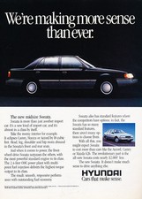 1989 Hyundai Sonata Sedan - intro - Classic Vintage Advertisement Ad A96