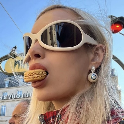 Large Round Sunglasses Oversized Fashion Designer Celebrity Men Women Sunglasses - Picture 3 of 21