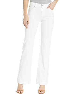  7 for All Mankind L117607 White Slim Illusion Dojo High Rise Jeans Size 30 Sht