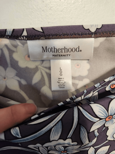 Motherhood Maternity L Large Tankini Swim Top ans Skirt Bottom Blue Floral - Picture 4 of 5