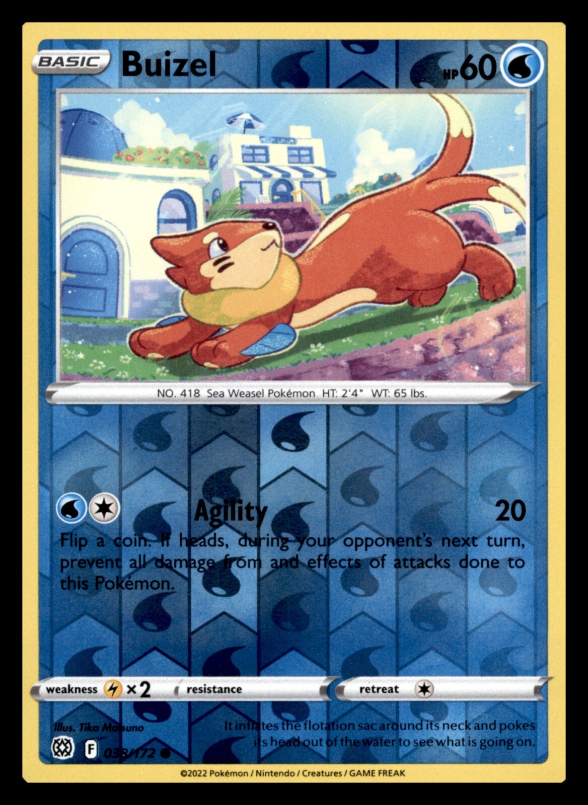 Buizel [Reverse Holo] #38 Pokemon Brilliant Stars 381