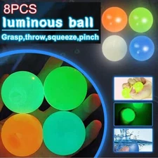 8PCS / 4PCS Sticky Balls Ceiling Stress Relief Stress Kid Luminous Fidget Toy US