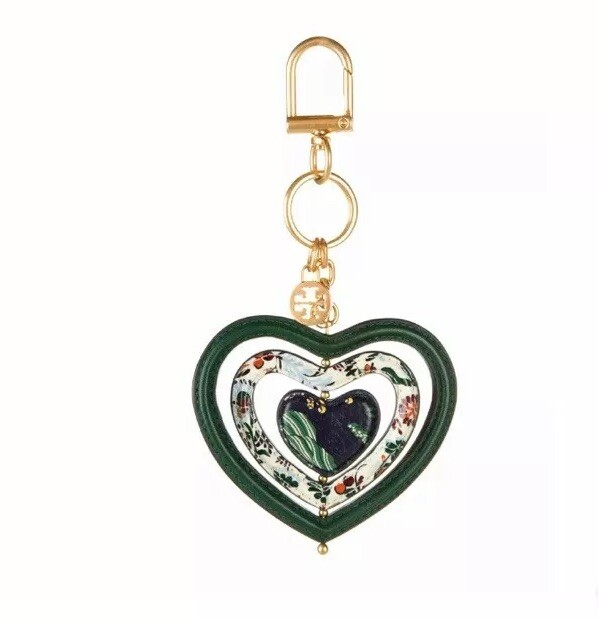 tory burch heart keychain