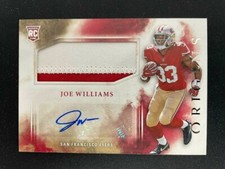 JOE WILLIAMS 2017 ORIGINS FOOTBALL 2-COLOR PATCH RC AUTO - SAN FRANCISCO - *5341