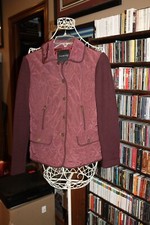 Talbots Maroon XS Quilted Nylon Sweater sleeve jacket XS  bin314 