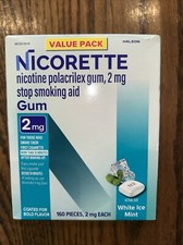 Haleon Nicorette Gum Value Pack White Ice Mint 2mg 160 Pieces 4/2027