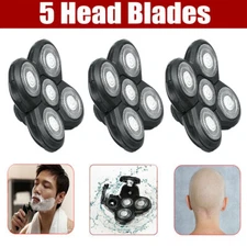 3x 5Blades Floating Shaving Bald Replacement Shaver Head Fit For Electric Shaver