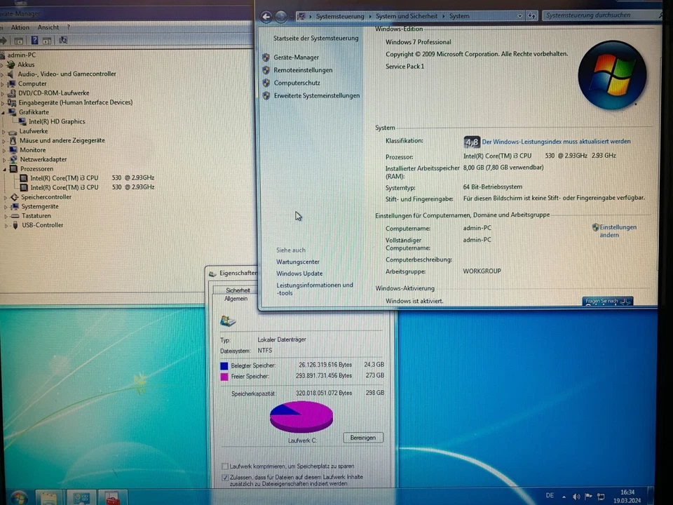 HP Z200 Workstation / Intel CPU / 8gb RAM / Windows 7 / 320GB HDD / DVD - Bild 2 von 4