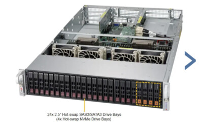2U Server 24 Bay SFF 4x U.2 NVMe 2x Intel E5-2690 V4 28 Core 64GB DDR4 RAM IPASS