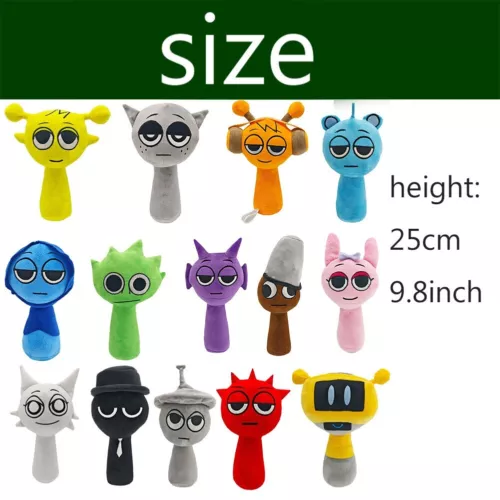 9.8" Horror Game Sprunki Plush Cartoon Soft Stuffed Pillow Dolls For Kid Toys - Picture 6 of 45