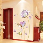 2 Stücke Blumen Wandaufkleber 3D Blumenzweig Wandtattoos für Kinderzimmer