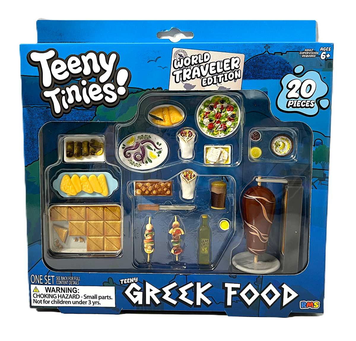Teeny Tinies GREEK FOOD Mini Food Playset Toy Doll/Dollhouse