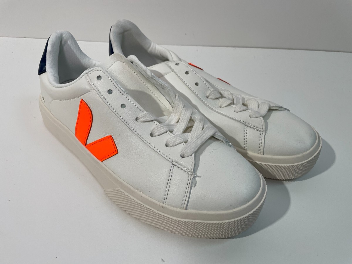 Size Veja Campo Chromefree White Orange Fluo for sale online - Main Image