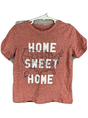 Jumping Beans HOME SWEET HOME Red/White Variegated United States Graphic Size 4T