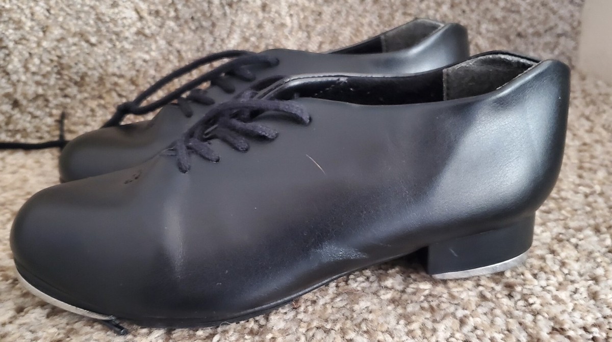 Capezio EZIO Kid's? Black Leather Tele Tone® Lace Up Tap Shoes