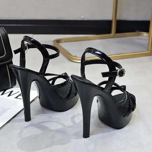 Mujeres Verano Moda Sandalias Plataforma Tacón Alto Tacones Delgados Bombas Fiesta Zapatos - Imagen 15 de 21