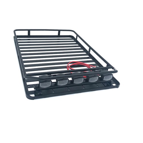 Portapacchi da tetto RC con 5 luci LED per cingolato 1/10 assiale SCX10 90046D90 - Imagen 4 de 5