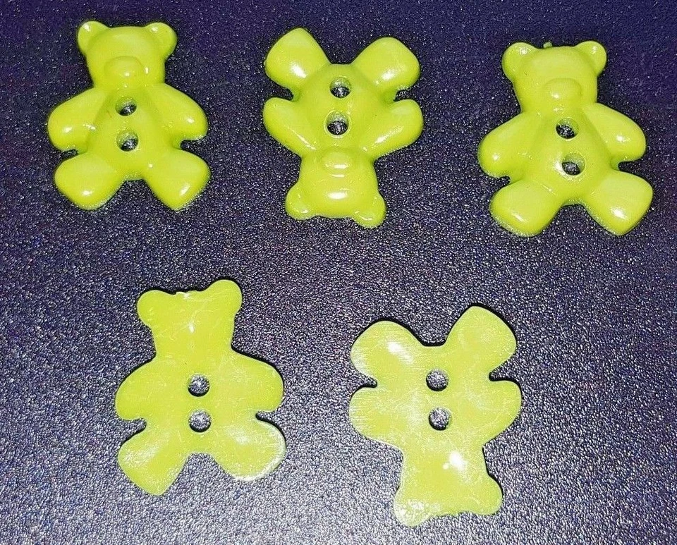 Teddy Bear Buttons for Craft Embellishments, Knitting, Sewing, Baby - ANY COLOUR - Image 4 of 4