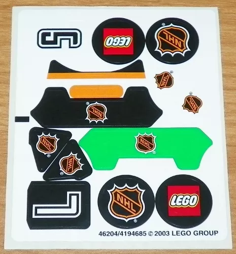 LEGO 3544 Sports Hockey Hockey Game Set STICKER SHEET eBay