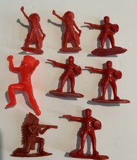 Lot of 8 Vintage Red Cowboys Indians