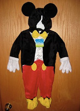 NUEVO CON ETIQUETAS Disney Bebé MICKEY MOUSE Esmoquin Esmoquin Infantil Niños Disfraz de Halloween 9 Meses