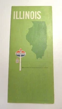Vintage 1967 Standard Oil American Gas Station Illinois Road Map Gasoline