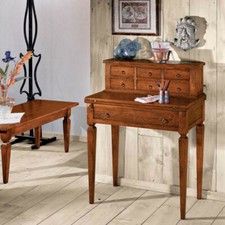 SCRITTOIO SCRIVANIA ARTE POVERA CON PIANO A RIBALTA 