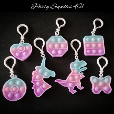 Pop It Schlüsselanhänger/Push/Bubble/Regenbogen/Tasche/Zappeln/Stress/Party/Strümpfe/Füller