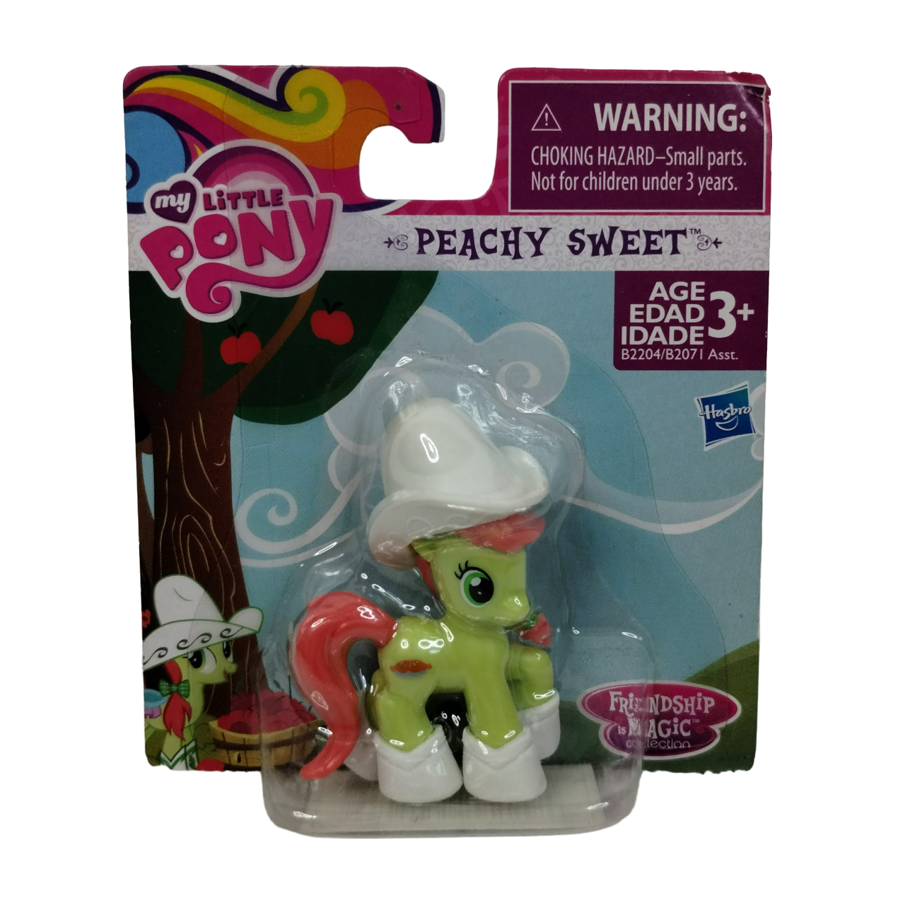 Hasbro My Little Pony Peachy Sweet Mini Figure Cappello Stivali FiM Nuovo MLP 2015 2"
