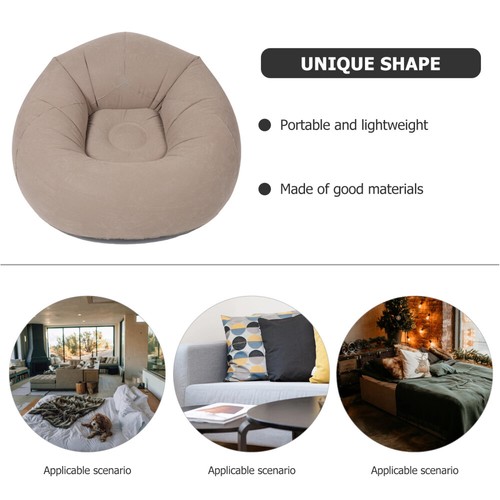 Aufblasbare Sofa -Bohnen -Taschenstuhl Couch Für Camping Aufblasbares Im Freien - Bild 7 von 12