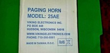 Viking 25AE PAGING HORN 8ohm 12 Watt Compact 5" Diameter