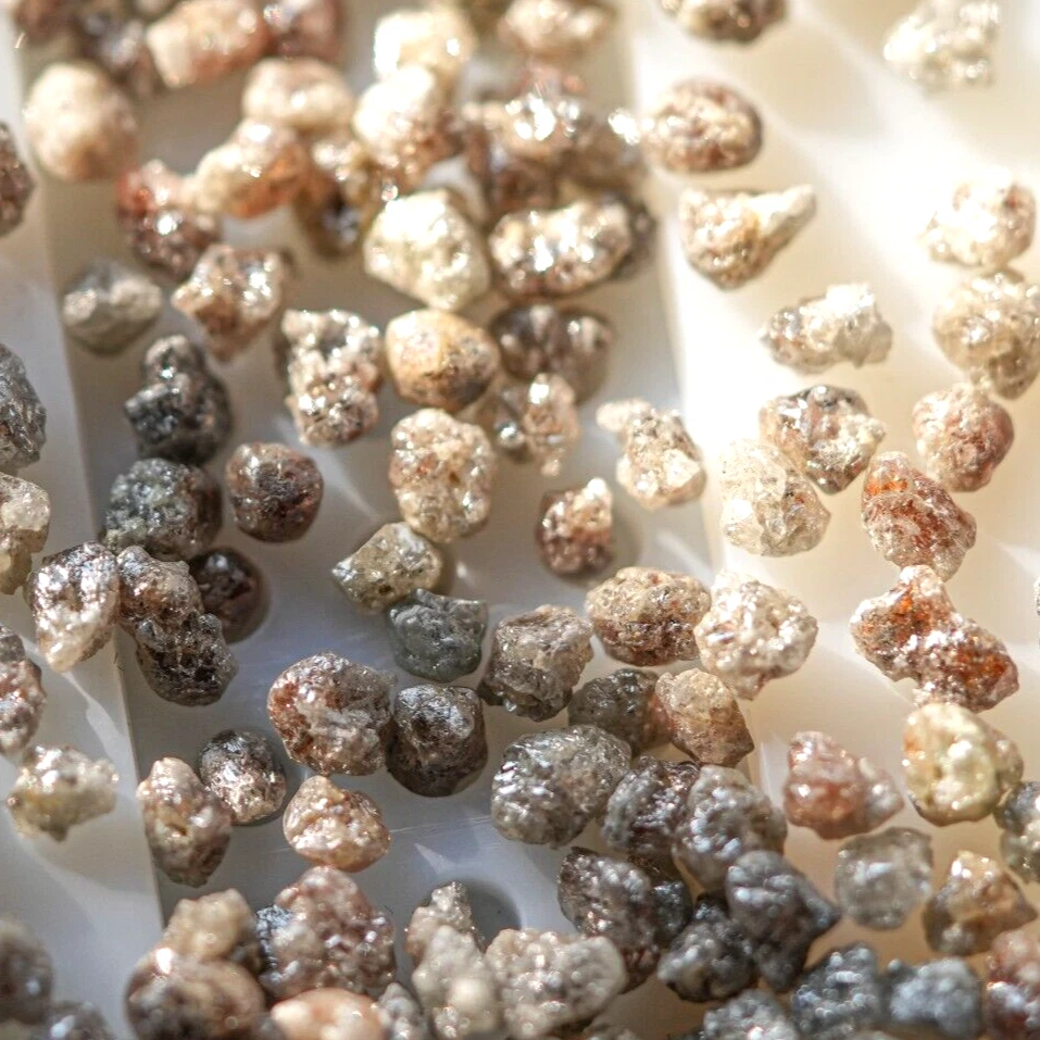 Real Natural Loose Diamond Round 10 Pcs Lot I1-I3  Clarity Red Color P1 - Image 3 of 4