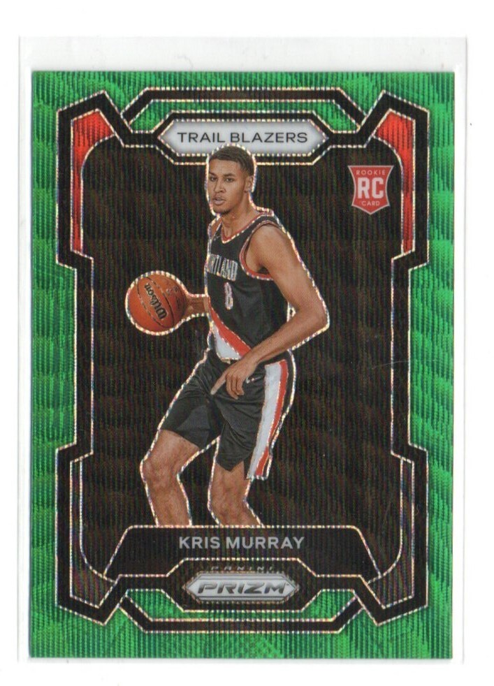 2023-24 KRIS MURRAY Rookie RC Panini Prizm 142 GREEN Wave PORTLAND TRAIL BLAZERS