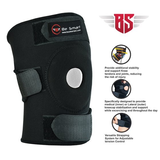 3 Strap Knee Brace Stabilizer Wrap Support Guard Patella Arthritis